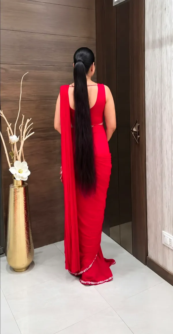 New_Super_Trending_Embroidery_cording_work_ready_to_wear_saree_with_Embroidery_Blouse