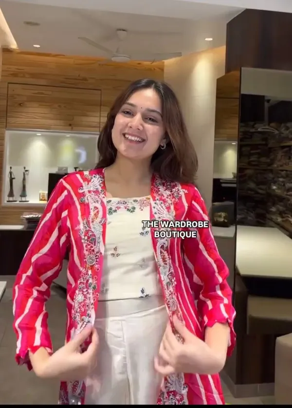 New_Super_Trending_Party_Wear_Shrug_And_Plazzo