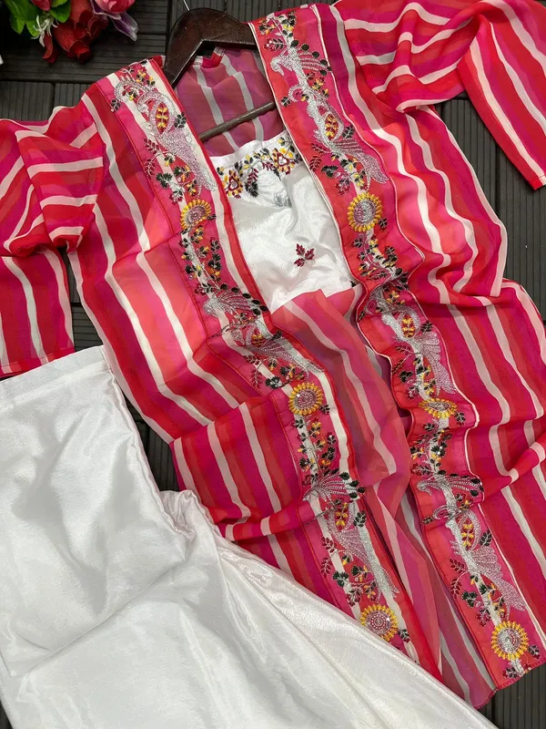 New_Super_Trending_Party_Wear_Shrug_And_Plazzo