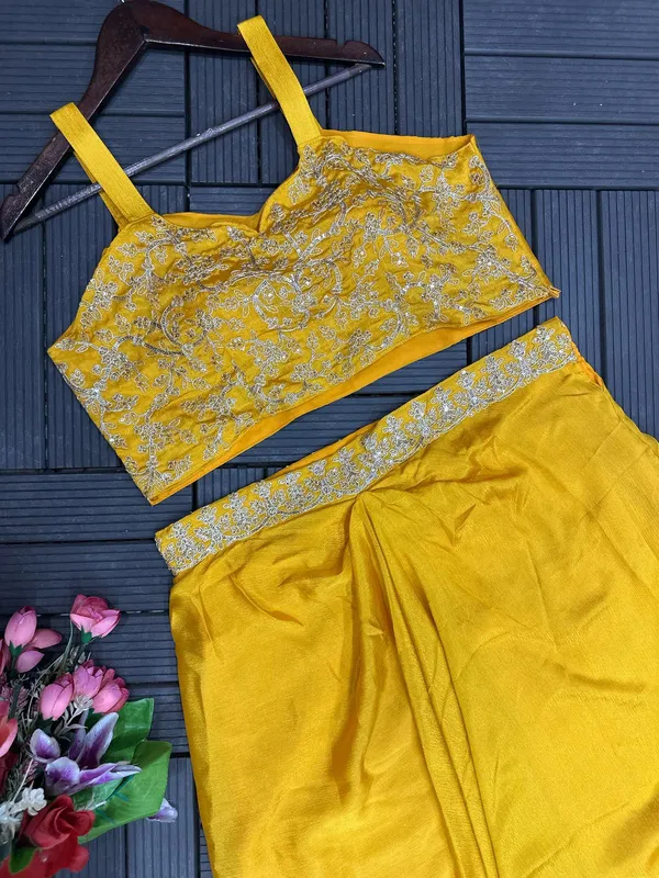 New_Super_Trending_Party_Wear_Shrug_with_Sarara_With_Embroidery_Work