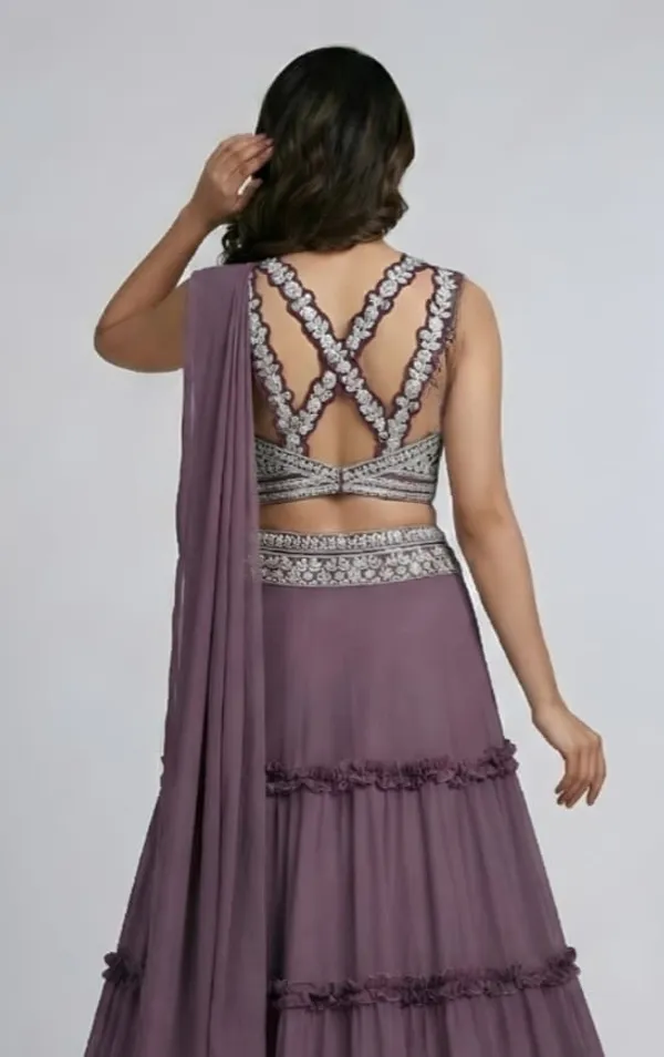 Wine__Ready_To_Wear_Chinon_Silk_Lehenga_Choli_With_Embroidery_Koding_Jari_Work__Fenshi_Lesh_Blouse__Bodae