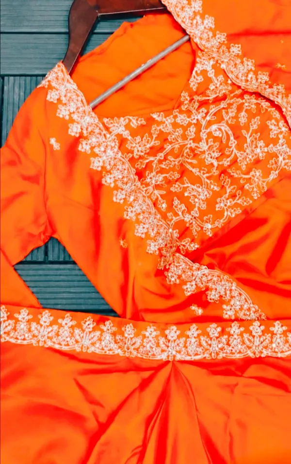 New_Super_Trending_Party_Wear_Shrug_with_Sarara_With_Embroidery_Work
