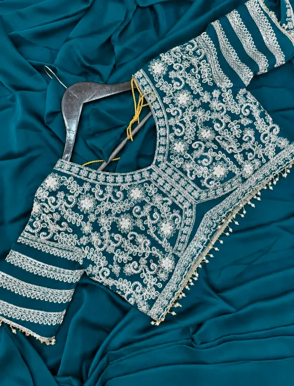 New_Super_Trending_Embroidery_Sequence_work_ready_to_wear_saree_with_Embroidery_Blouse