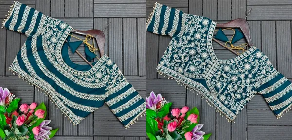 New_Super_Trending_Embroidery_Sequence_work_ready_to_wear_saree_with_Embroidery_Blouse