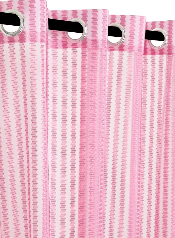 Pink,_Self_Design__Tissue,_Net_Transparent_Curtain_Single_Curtain