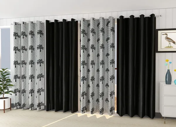 Pack_Of_4,_Black,_Printed__152_cm_5_ft_Polyester_Room_Darkening_Window_Curtain