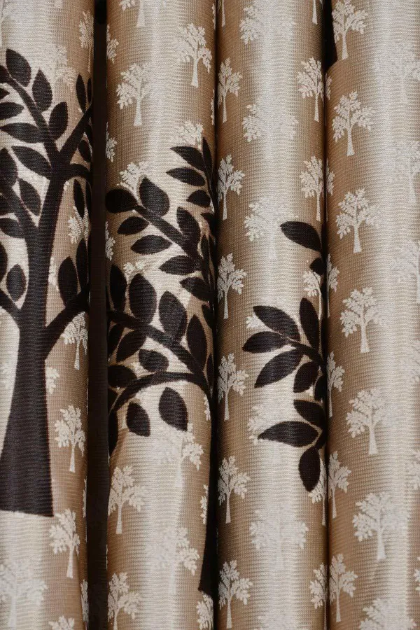 Pack_Of_4,_Brown,_Floral__213_cm_7_ft_Polyester_Room_Darkening_Door_Curtain