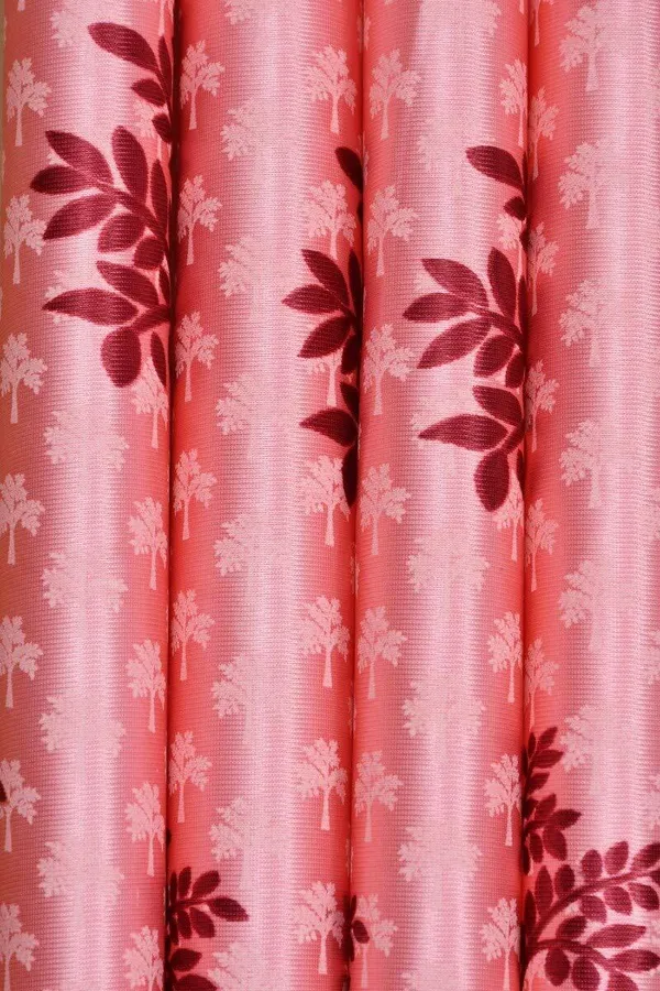 Pack_Of_4,_Red,_Floral__213_cm_7_ft_Polyester_Room_Darkening_Door_Curtain