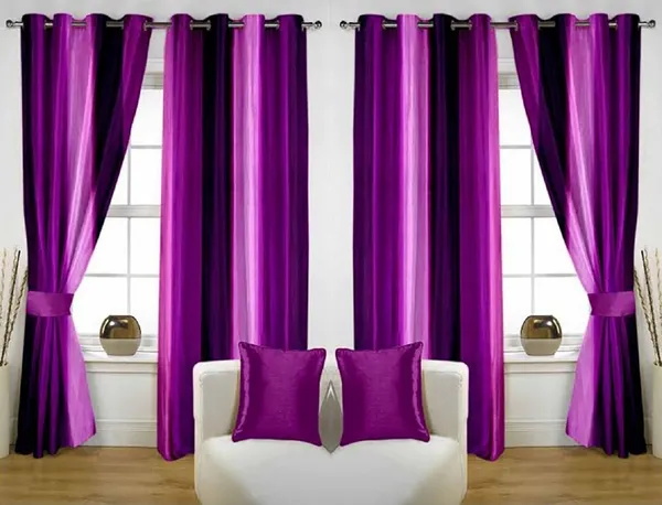 Pack_Of_4,_Purple,_Striped__Polyester_Room_Darkening_Curtain