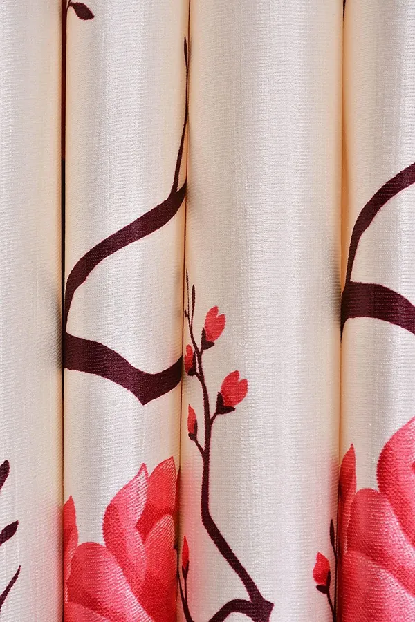 Pack_Of_4,_Maroon,_Floral__Polyester_Room_Darkening_Curtain