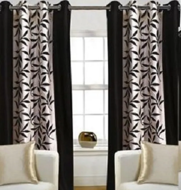 Pack_Of_4,_Black,_Printed__40_cm_1_ft_Dupion_Room_Darkening_Door_Curtain