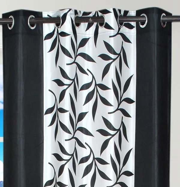 Pack_Of_2,_Black,_Printed__Polyester_Semi_Transparent_Curtain