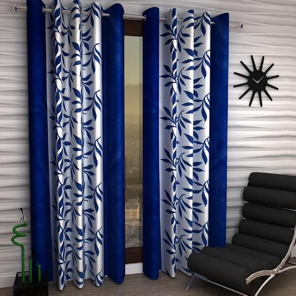 Pack_Of_2,_Blue,_Printed__Polyester_Semi_Transparent_Curtain