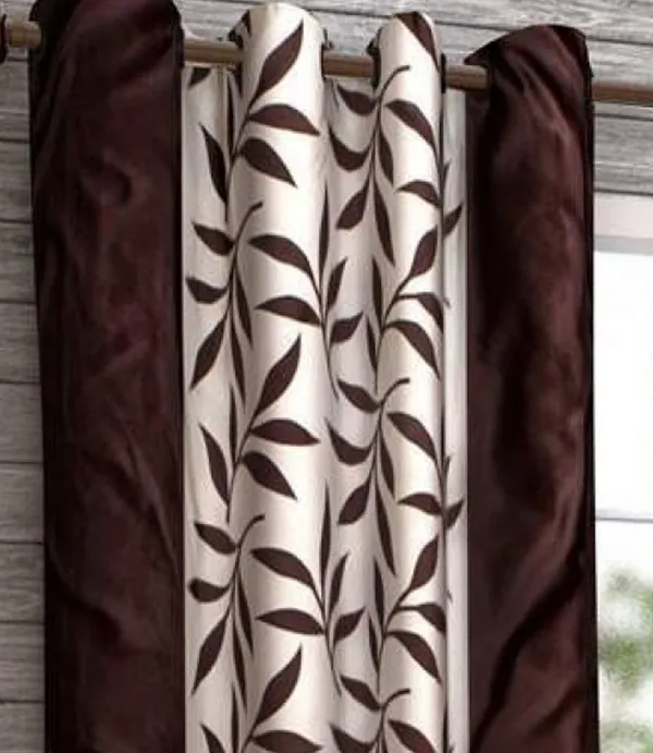 Pack_Of_2,_Brown,_Printed__Polyester_Semi_Transparent_Curtain