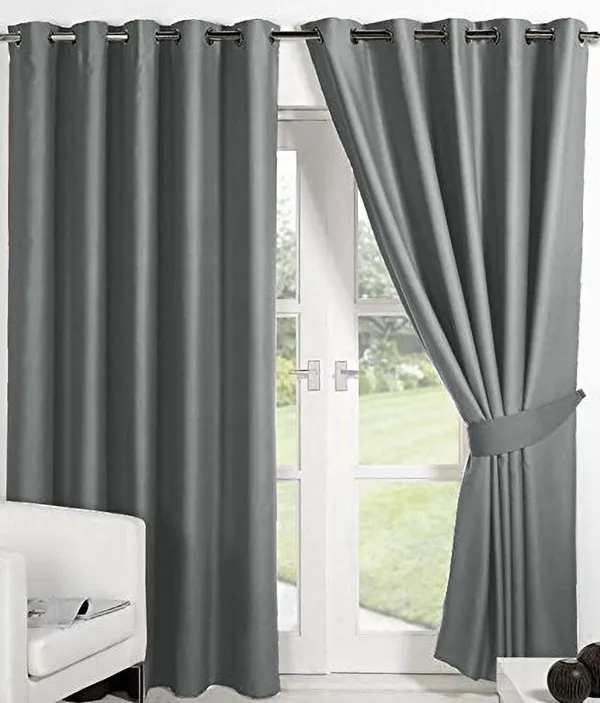 Pack_Of_2,_Grey,_Plain__Polyester_Semi_Transparent_Curtain