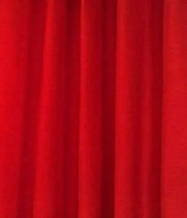 Pack_Of_2,_Red,_Plain__Polyester_Semi_Transparent_Curtain