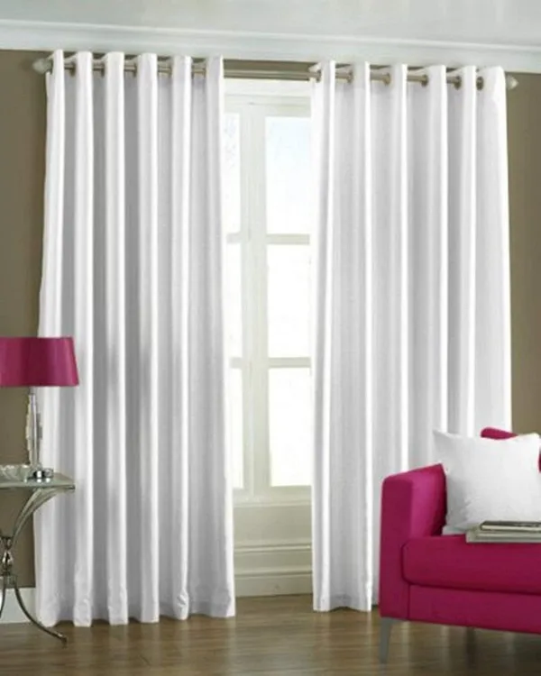 Pack_Of_2,_White,_Plain__Polyester_Semi_Transparent_Curtain