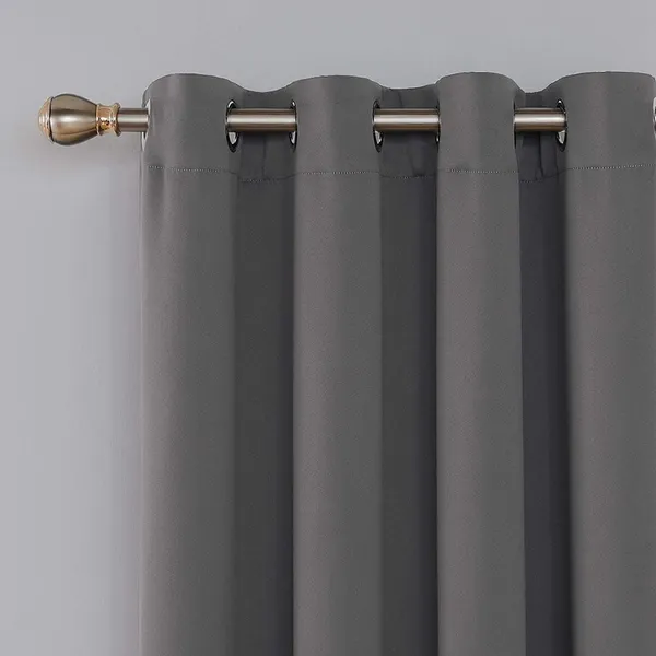 Pack_Of_2,_Grey,_Solid__Polyester_Semi_Transparent_Curtain