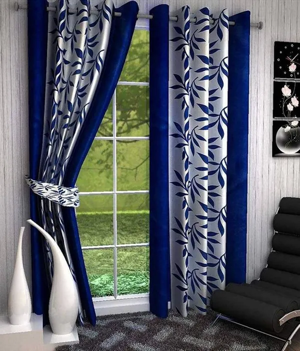 Pack_Of_2,_Blue,_Printed__Polyester_Semi_Transparent_Curtain