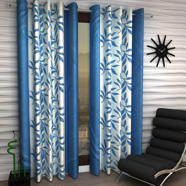 Pack_Of_2,_Blue,_Printed__Polyester_Semi_Transparent_Curtain