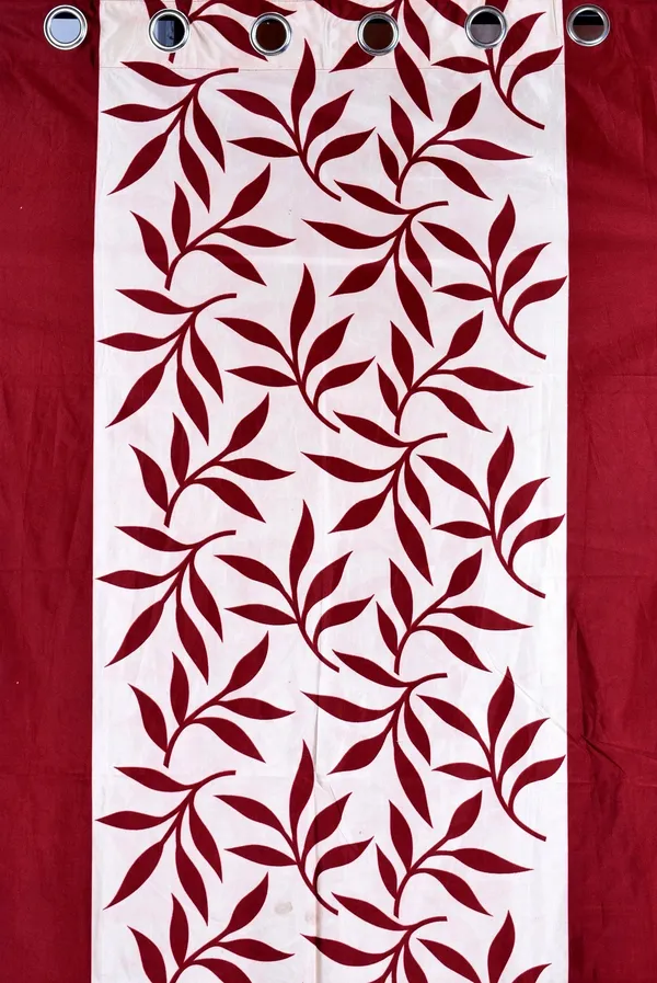 Pack_Of_2,_Maroon,_Printed__Polyester_Semi_Transparent__Curtain