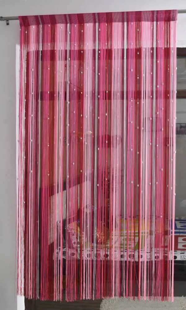 Pack_Of_2,_Red,_Self_Design__214_cm_7_ft_Polyester_Semi_Transparent_Door_Curtain