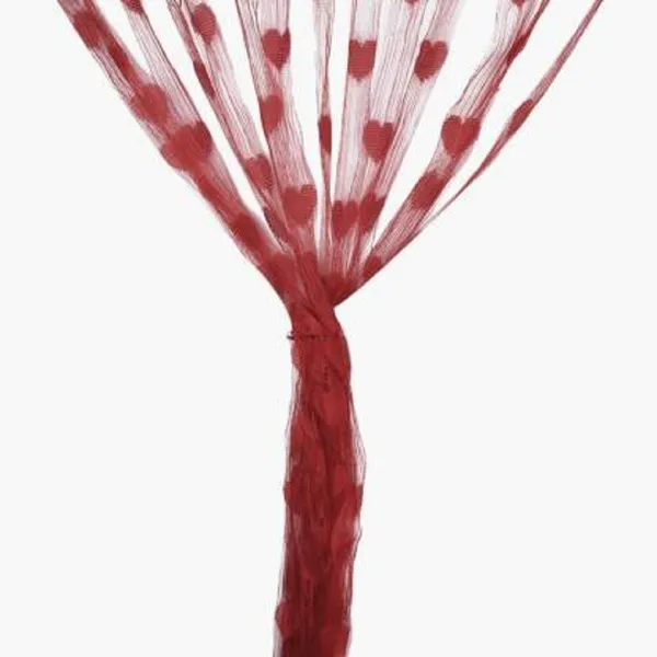 Red,_Self_Design__Qplus_214_cm_7_ft_Net,_Polyester_Transparent_Door_Curtain_Single_Curtain