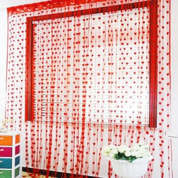 Red,_Self_Design__Qplus_214_cm_7_ft_Net,_Polyester_Transparent_Door_Curtain_Single_Curtain