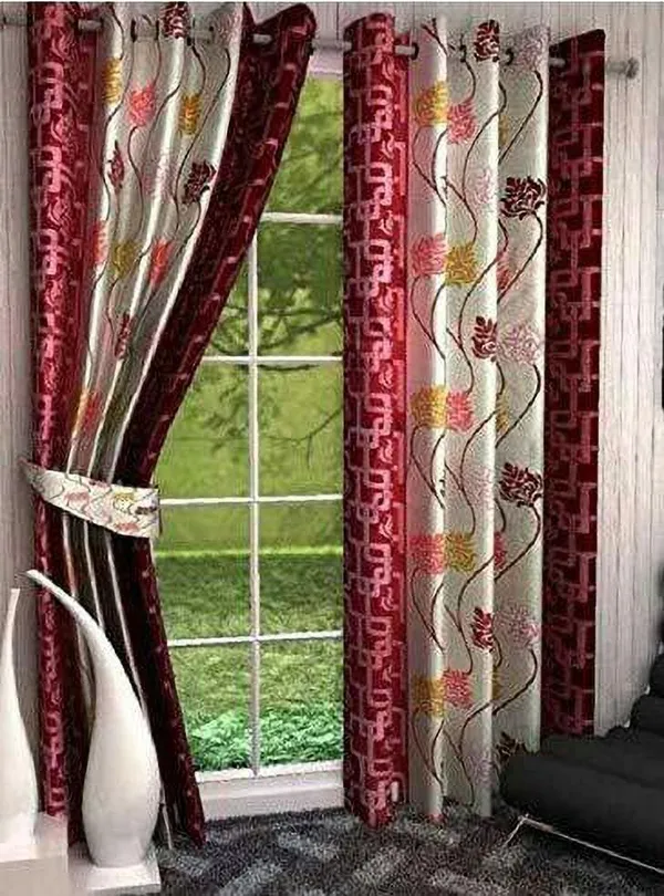 Pack_Of_2,_Maroon,_Printed__150_cm_5_ft_Polyester_Semi_Transparent_Window_Curtain