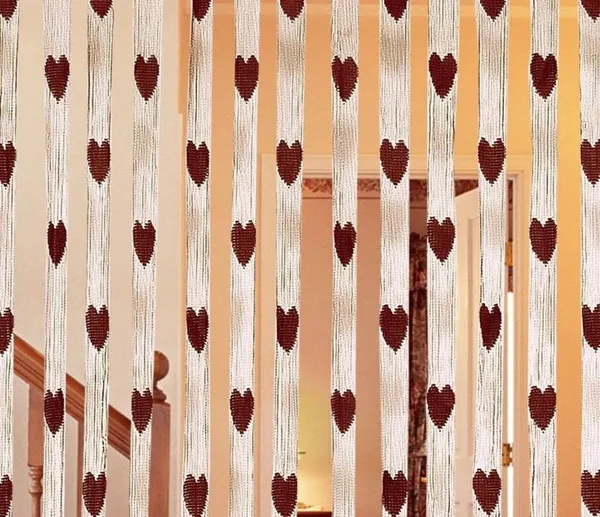 Brown,_Solid__Uniqon_213_cm_7_ft_Polyester,_Net_Semi_Transparent_Window_Curtain_Single_Curtain