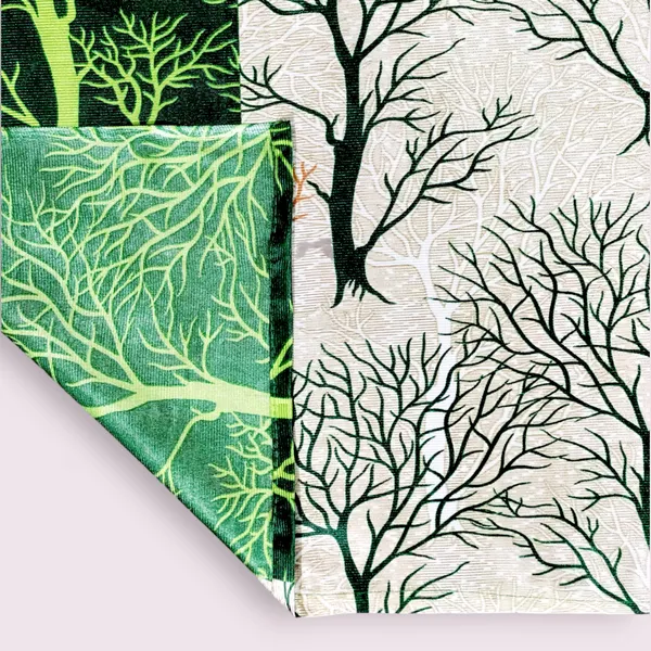 Pack_Of_2,_Green,_Floral__Wacky_153_cm_5_ft_Polyester_Semi_Transparent_Window_Curtain