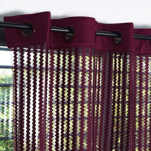 Pack_Of_2,_Purple,_Self_Design__Polyester_Transparent__Curtain