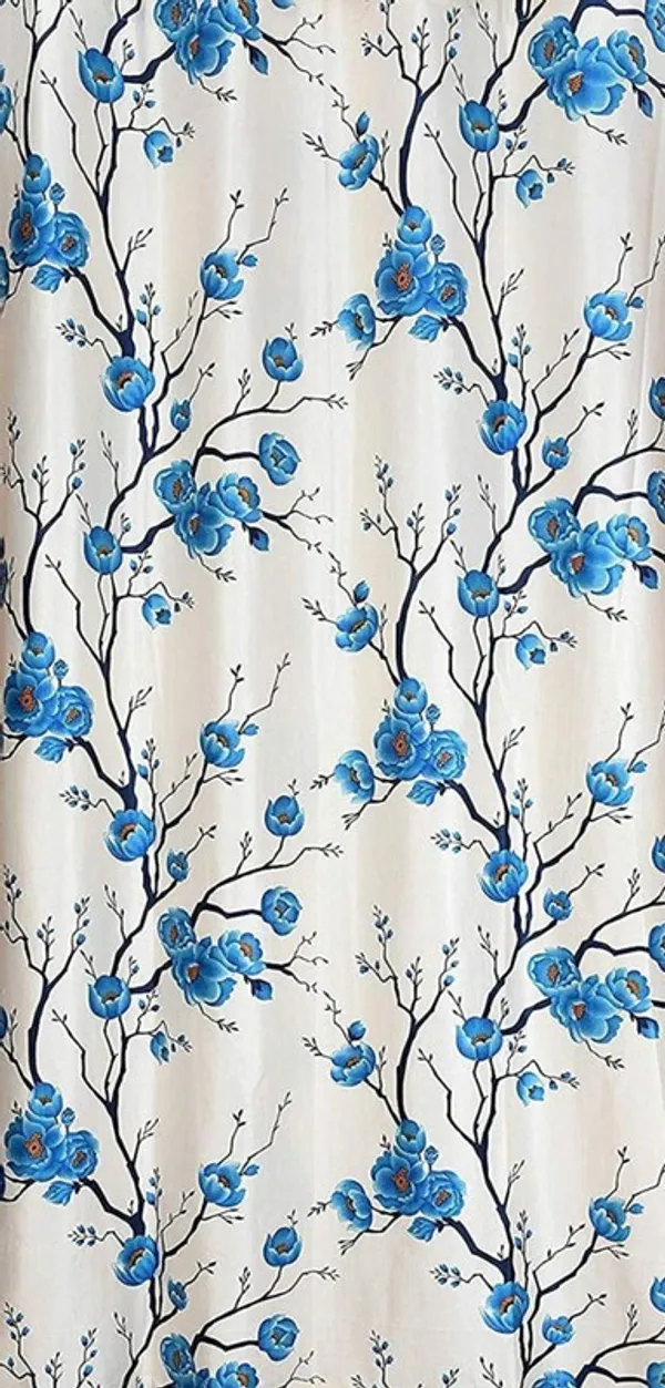 Pack_Of_2,_Blue,_Floral__Polyester_Semi_Transparent_Curtain