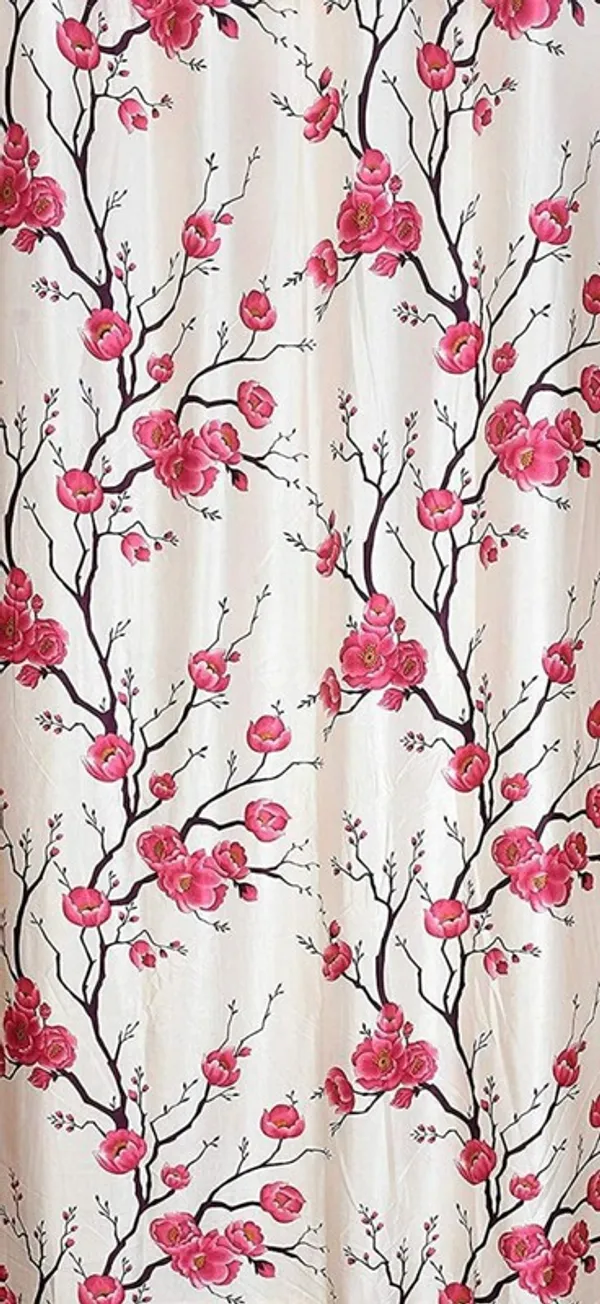 Pack_Of_2,_Pink,_Floral__Polyester_Semi_Transparent_Curtain