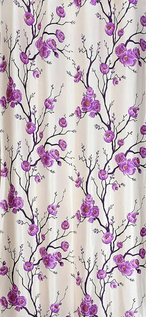 Pack_Of_2,_Purple,_Floral__Polyester_Semi_Transparent_Curtain