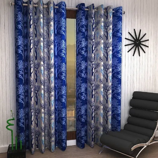 Pack_Of_2,_Blue,_Floral__Wacky_153_cm_5_ft_Polyester_Semi_Transparent_Window_Curtain