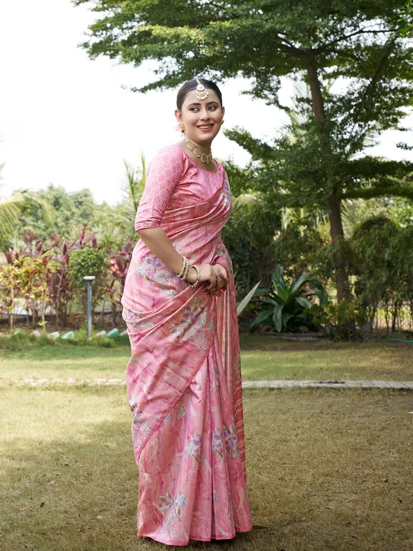 Nagma_Pink_–_Melodic_Navratri_Special_|_Soft_Tussar_Silk_Saree_with_Digital_Print,_Zari_Line_Saree_&_Digital_Print_Blouse_with_Tassels