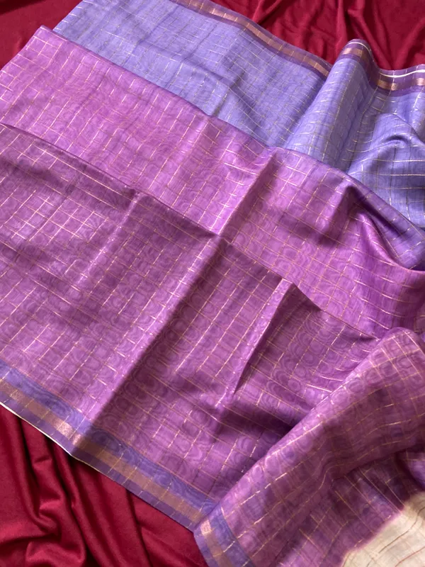 Soft_Semi_Tussar_Silk_sarees_with_Beautiful_Digital_Print_With_Attractive_Border_And_Contrast_Print_Blouse_With_Tassels