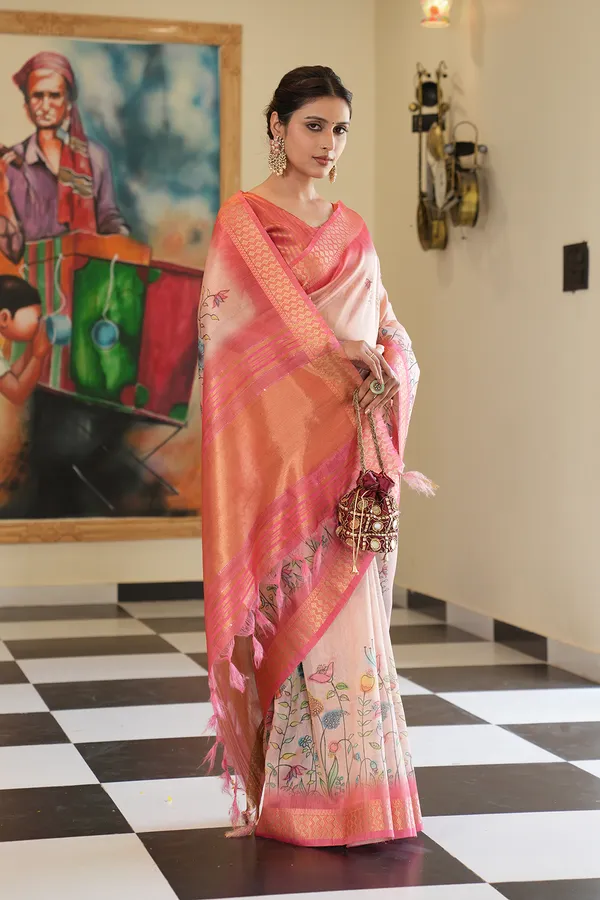 Aarohi_Pink_–_Rising_Diwali_Special_|_Soft_Tissue_Silk_Saree_with_Digital_Print,_Border_&_Rich_Pallu,_Sequence_&_Contrast_Print_Blouse_with_Tassels