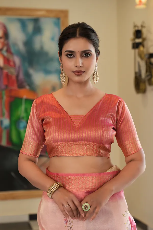 Aarohi_Pink_–_Rising_Diwali_Special_|_Soft_Tissue_Silk_Saree_with_Digital_Print,_Border_&_Rich_Pallu,_Sequence_&_Contrast_Print_Blouse_with_Tassels