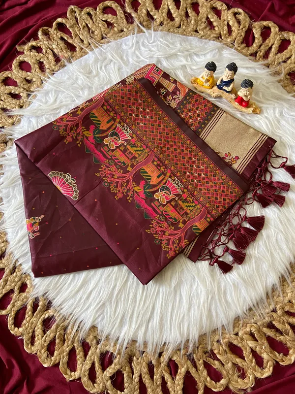 Melody_Brown_–_Melodic_Aesthetic_Edit_for_You_|_Soft_Pashmina_Silk_Saree_with_Woven_Zari_Work,_Pashmina_Design_Saree_&_Running_Blouse_with_Tassels
