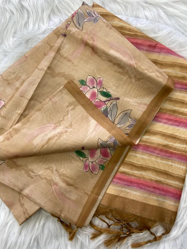 Nagma_Yellow_–_Melodic_Diwali_Special_|_Soft_Tussar_Silk_Saree_with_Digital_Print,_Zari_Line_Saree_&_Digital_Print_Blouse_with_Tassels