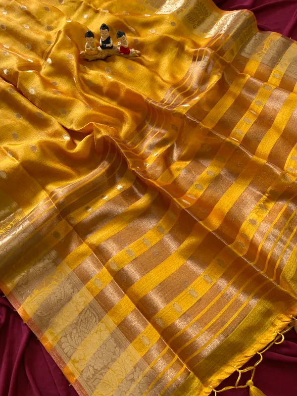 Gungun_Yellow_–_Melodic_Wedding_Special_|_Premium_Soft_Khadi_Shimmer_Saree_with_Butti_Design_Weaving_Pallu,_Traditional_Zari_Weaving_Border