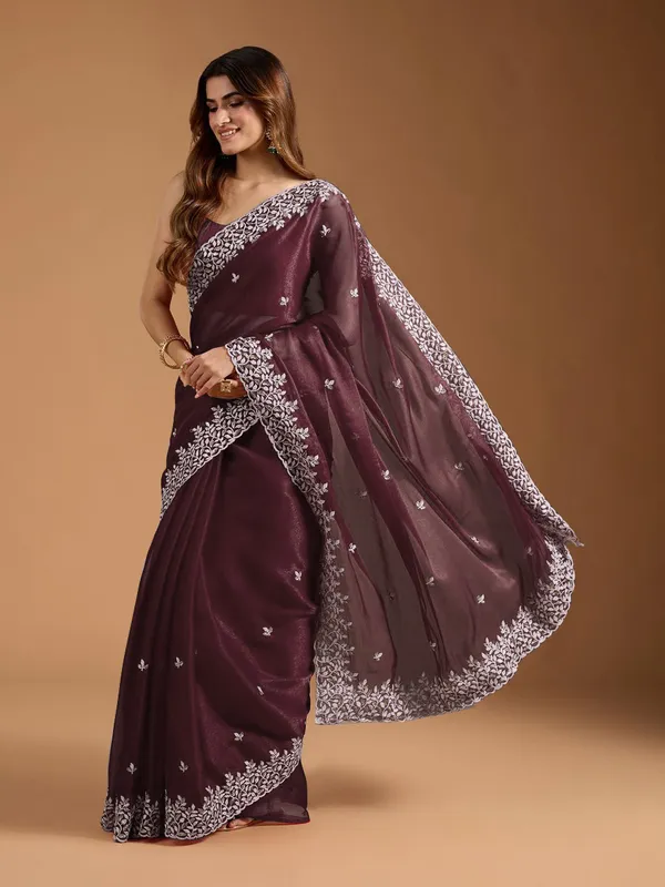 Shimmer_Sitara_Fabric_sarees_with_Beautiful_Embroidery_&_Sequence_Work_With_Attractive_Cutwork_Border