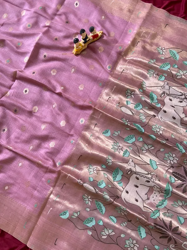 Pallavi_Neon_Pink_–_Cow_Pallu_Wedding_Special_|_Premium_Soft_Muga_Cotton_Paithani_Saree_with_Colourful_3D_Woven_Cow_Design_Pallu