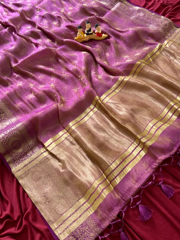 Premium_Soft_Fandy_Satin_sarees_with_Beautiful_Self_Design_Weaving_Pallu_With_Attractive_Traditional_Zari_Weaving_Border_With_All_Over_Self_Weaving_Design_And_Self_Design_Weaving_Blouse_With_Fancy_Tassels