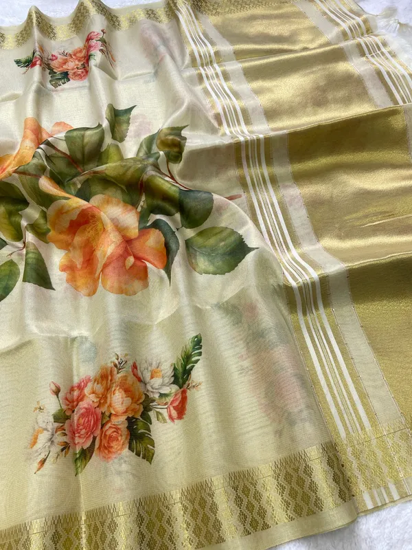 Anvika_Flower_Off_White_–_Diwali_Special_|_Soft_Tissue_Silk_Saree_with_Digital_Print,_Border_&_Rich_Pallu,_Sequence_&_Contrast_Print_Blouse
