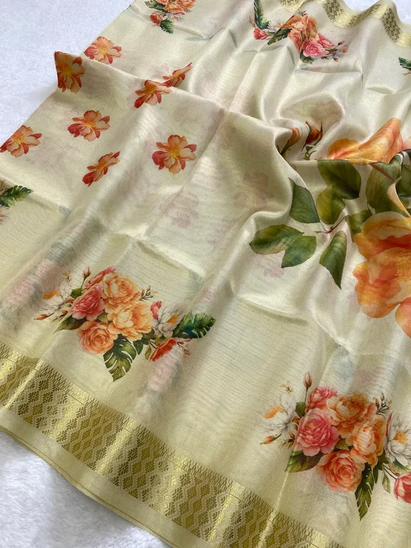 Anvika_Flower_Off_White_–_Diwali_Special_|_Soft_Tissue_Silk_Saree_with_Digital_Print,_Border_&_Rich_Pallu,_Sequence_&_Contrast_Print_Blouse
