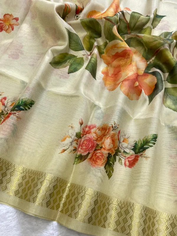 Anvika_Flower_Off_White_–_Diwali_Special_|_Soft_Tissue_Silk_Saree_with_Digital_Print,_Border_&_Rich_Pallu,_Sequence_&_Contrast_Print_Blouse