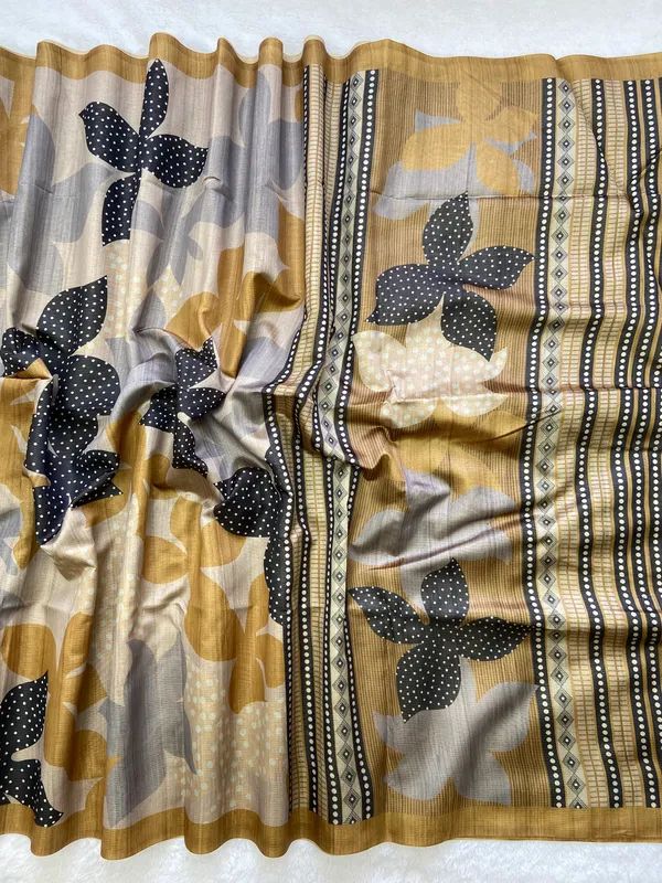 Soft_Tussar_Silk_sarees_with_Beautiful_Digital_Print_With_Attractive_Zari_Line_in_all_over_Saree_And_Digital_Print_Blouse_With_Tassels